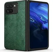 for Google Pixel 9 Pro Fold Case, Premium Leather Phone Cover Retro Design Full Protective Case (Green, for Pixel 9 Pro Fold)