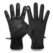 Waterproof Thermal Touch Screen Thermal Winter Gloves - Black