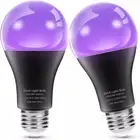 UV Black Light Bulbs, Halloween 12W A19 UV Blacklight, 100 Watt Equivalent, UVA