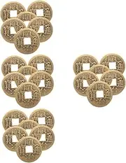 Vaguelly 24 Pcs Vintage Copper Coins Automotivearts Crafts Chinese Ancient Coin Auto Accessories for Cars Decorative Chinese Coin Chinese Luck Coin Challenge Coin Brass Decorations Manual