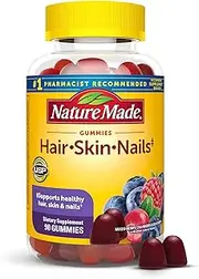 Nature Made Hair, Skin & Nails 2500 mcg Biotin Gummies w. Vitamin C, 90 Count (Packaging May Vary)