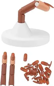 FOMIYES 1 Set Manicure Practice Fingers Toenail Portable Nail Drill Manicure Tools Stickers Fake Nail Training Nails Kits Puppets Manicure Drill Manicure Practice Hand Machine Abs White