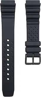 [Timewheel] Durable Black Rubber Watch Band, 20mm, Compatible with Citizen Promaster Sports Divers Watches, Replacement Strap