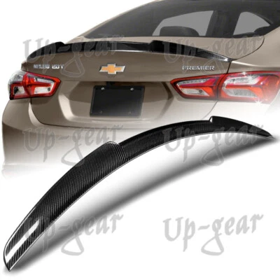 For 2016-2024 Chevrolet Malibu Sedan STP-Style Carbon Fiber Trunk Lid Spoiler (for: Chevrolet)