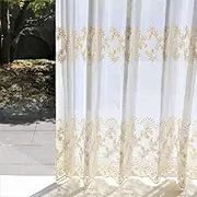 Intelix Lace Curtain, White, W100cm x H200cm, Turkish Lace Curtain, 100cm x 200cm, 1 Piece J-92587 (R1-6)