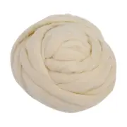 1kg Natural Environmental Pure White Warm Wool Roving Fiber Accessory(60S)