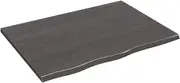 Work Bench Top, Multi-Purpose Table Top, Solid Wood Countertop, Garage Workbench Table Top, Tool Station Organization Table Top, Dark Grey 80x60x2 cm Treated Solid Wood Oak