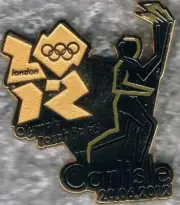 2012 London Olympic Torch Relay Carlisle Games Mark Pin