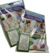 2 Dudleys Child Easter Egg Decorating Apron Glove Plastic with Easter Eggs on it