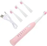 Mobestech Waterproof Kids Toothbrush Electric Toothbrush Soft Bristle Brush for Toddlers Automatic Cleaning Pink