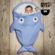 【BabyBites 鯊魚咬一口】西班牙設計-純棉嬰幼兒多功能睡袋-牽牛花藍(輕量版)