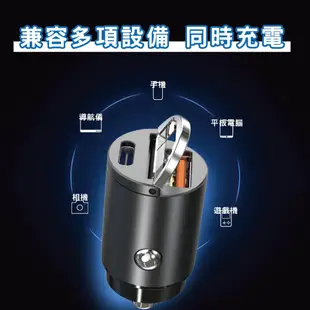 宏晉 迷你45W車用充電器 汽車車充 Type-C+USB-A 車充 雙Type-C 快充 手機充電 雙USB接口