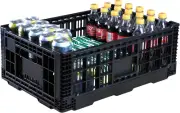 Collapsible Storage Bin Container，52 Liter Transfer Heavy Duty Plastic Storage B