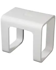 ALFI White Matte Solid Surface Resin Bathroom/Shower Stool