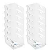 12x Boxsweden Crystal Stacking Bin Storage Home Organiser w/Handle 30x22cm Clear
