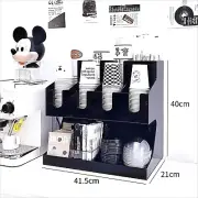 Commercial Coffee Cup Dispenser Condiment Caddy Lid Holder Stirrer Organizer