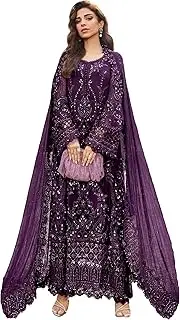 [FASHION BAZAR 365] Indian Organza Fabric Heavy Emboridery Work Indianmade Pakistani Suit 374u