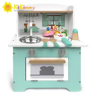 麗嬰兒童玩具館～【kikimmy】英格蘭鄉村木製廚房玩具組(附配件5件)