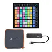 Novation Launchpad X Grid Controller Bundle with Launchpad Case and 3.0 4 Por...