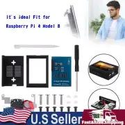 3.5 In Display Aluminum Alloy Case + LCD Screen Fit for Raspberry Pi 4 Model B