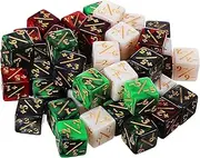 Totority Mathematical Toys 48 Pcs Math Gaming Dice Set Dice Counters Token Dices Compact Lightweight for Boys and Girls and Adults