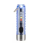 Mini Rechargeable Torch Camping, Emergency Flashlight - 450 Lumens - Max Beam Distance - upto 150 Metres - Blue
