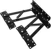 COMNESTBI 2 Pcs Folding Lift Up Hydraulic Hinges Heavy Duty Bracket Mechanism for Coffee Table Furniture Hardware with Spring Loaded Design for Space Saving Storage