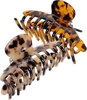 CTIRCHIU 2pcs Large Leopard Print Hair Jaw Clips for Women Barrettes Stylish Hair Clamps for Everyday Use for for
