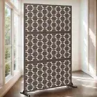 Privacy Screen Metal Freestanding Decorative Fence for Patio Balcony Porch