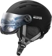 OutdoorMaster Snowboard Helmet with Ski Goggles,Ski Helmet and 2-in-1 Visor Detachable Goggles Set,Protective EPS Foam & 14 Cooling Vents -Snow Helmets for Men,Women & Youth