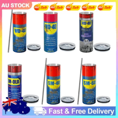 Wd-40 Dirty Pattern Thermos Cup,Mechanic Oil Filter Vintage Drink Tumbler Cup NJ
