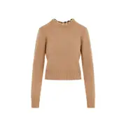 [Rabanne] Rabanne-Camel Brown Merino Wool Pullover-Donna L STAND