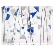 Blue and White on Clear Fractures and Streamers Bullseye Sheet 4119