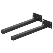 Floating Shelf Brackets, 2pcs 12"(300mm) Wall Mounted Shelf Supports, Black