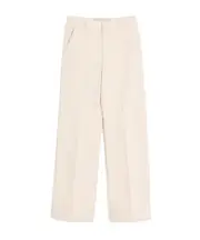 Valentino Turn-Up Hem Wide Leg Pants IT52,IT50,IT56,IT44,IT54,IT48,IT46 White