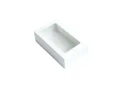 10x Disposable Cardboard Catering Grazing Box w Window White XS 258mm x 150m80mm