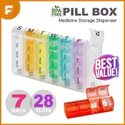 Pill Box 7 Day Medicine Tablet Dispenser Organiser Weekly Storage Case Container
