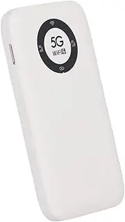 5G Mobile Hotspot, WiFi6 Travel Hotspot Device with SIM Card Slot, Portable Wireless WiFi Router, 16 Connected Devices, 7100mAh Battery (White)