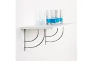 Set of 2 MINI DOUBLE SWING 14.5cm Wall Mounted Shelf Brackets