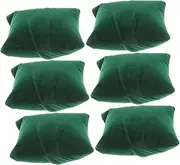 FRCOLOR 10PCS Bangle Cushions Organizer Watch Pillow Display Holders with Fine Silk Filling Durable Craftsmanship and Breathable for Jewelry and Bracelet Stands Dark Green Plush