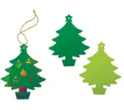 Creatistics Scratch Art Tree Decorations- Pack of 30 Christmas Craft