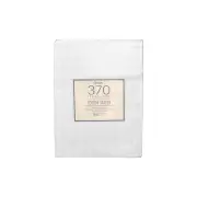 370TC White Self-striped Cotton Sateen Sheet Set King
