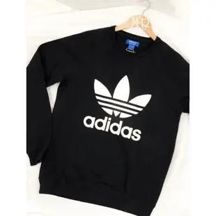 [MR.CH]ADIDAS ORIGINAL CREW 黑白 LOGO 大學T AY7791