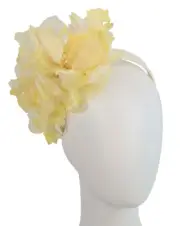 Yellow silk flower fascinator headband Fillies Collection Made in Australia
