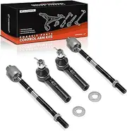 A-Premium Set of 4, Front Inner Outer Tie Rod End Kit, Compatible with Toyota 4Runner & Lexus GX470, 2003-2009