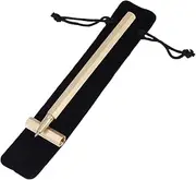 Six Edge Solid Brass Pen, Metal Heavy Gold Hexagonal Ink Signature Pen Ballpoint Pocket Pen Anti Roll with Pen Bag for Men Students Teachers Businessman