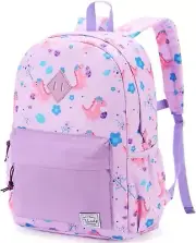 VASCHY Water Resistant Lightweight Preschool Backpack for Girls Dark Purple