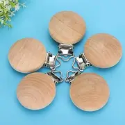 Wooden Pacifier Clips Infant Soother Holder NO Holes Beech Wood Baby Products