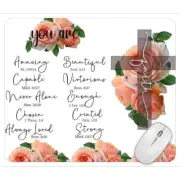 You Are Amazing Floral Computer Non Slip Custom Mouse Pad