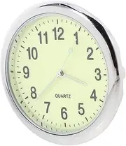 Car Quartz Clock Dashboard Clock for Car Seconds Timer Countdown Mechanism Modern Glass Silver